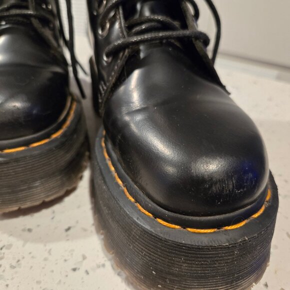 Jadon Boot Smooth Leather Platforms BLACK SIZE 7 WOMENS - Picture 8 of 14